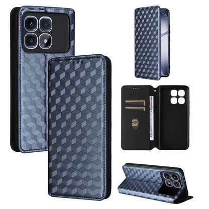 Cubic Grid Texture Flip Leather Phone Case, For Redmi K90 5G / Poco F8 Pro, For Redmi Note 15 Pro 5G Global 163.6mm, For Redmi 15 5G Global / 15 4G SEA 169mm, For Redmi 15 5G / 4G EU 171mm, For Redmi A5 4G 173.3mm                                       ...