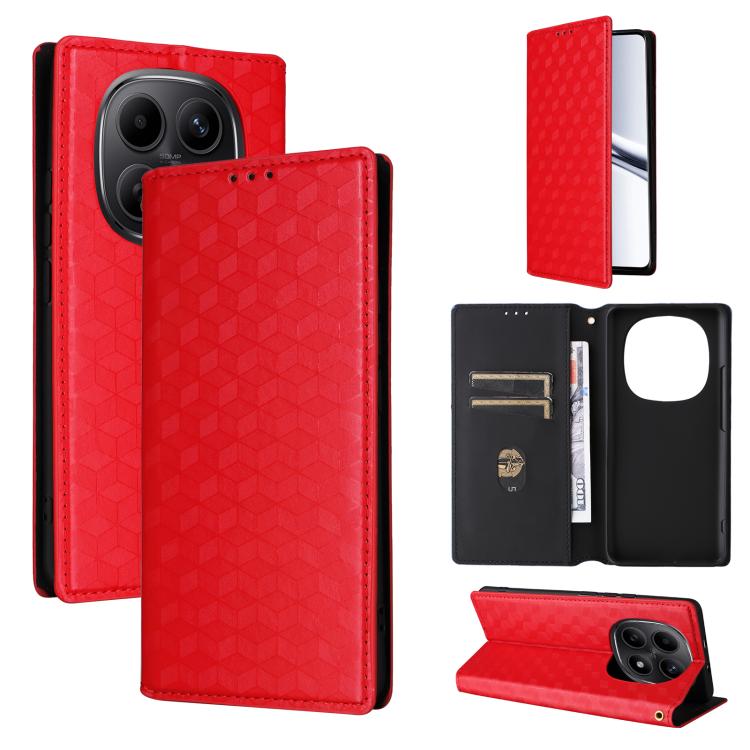 Cubic Grid Texture Flip Leather Phone Case, For Redmi 17 5G / 4G Global 170mm / Poco M8x, For Redmi Note 17 5G / 4G Global / 5G India 169.7mm, For Redmi 17C 5G, For Redmi Note 17 Pro+ 5G Global 163.4mm, For Redmi K100 Pro Max 5G / Poco F9 Ultra 5G     ...