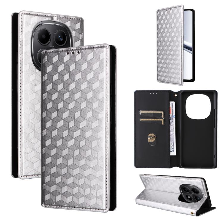 Cubic Grid Texture Flip Leather Phone Case, For Redmi 17 5G / 4G Global 170mm / Poco M8x, For Redmi Note 17 5G / 4G Global / 5G India 169.7mm, For Redmi 17C 5G, For Redmi Note 17 Pro+ 5G Global 163.4mm, For Redmi K100 Pro Max 5G / Poco F9 Ultra 5G     ...