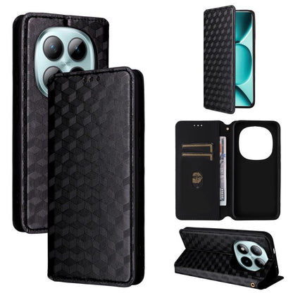 Cubic Grid Texture Flip Leather Phone Case, For Redmi K90 5G / Poco F8 Pro, For Redmi Note 15 Pro 5G Global 163.6mm, For Redmi 15 5G Global / 15 4G SEA 169mm, For Redmi 15 5G / 4G EU 171mm, For Redmi A5 4G 173.3mm                                       ...