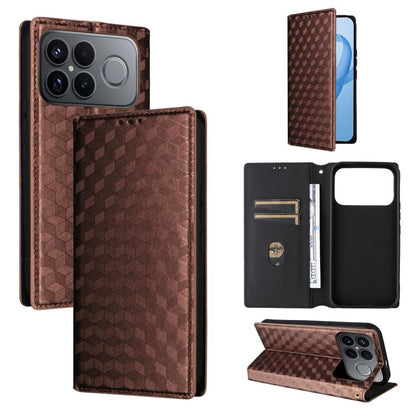 Cubic Grid Texture Flip Leather Phone Case, For Redmi 17 5G / 4G Global 170mm / Poco M8x, For Redmi Note 17 5G / 4G Global / 5G India 169.7mm, For Redmi 17C 5G, For Redmi Note 17 Pro+ 5G Global 163.4mm, For Redmi K100 Pro Max 5G / Poco F9 Ultra 5G     ...