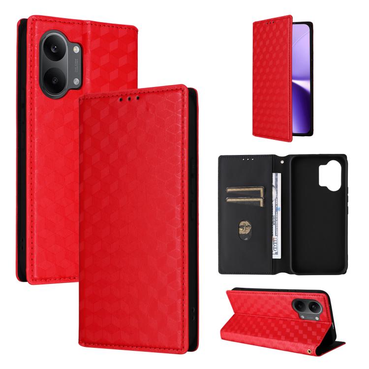 Cubic Grid Texture Flip Leather Phone Case, For Redmi 17 5G / 4G Global 170mm / Poco M8x, For Redmi Note 17 5G / 4G Global / 5G India 169.7mm, For Redmi 17C 5G, For Redmi Note 17 Pro+ 5G Global 163.4mm, For Redmi K100 Pro Max 5G / Poco F9 Ultra 5G     ...
