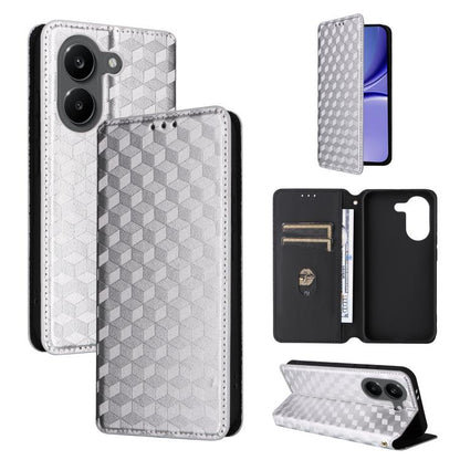 Cubic Grid Texture Flip Leather Phone Case, For Redmi 17 5G / 4G Global 170mm / Poco M8x, For Redmi Note 17 5G / 4G Global / 5G India 169.7mm, For Redmi 17C 5G, For Redmi Note 17 Pro+ 5G Global 163.4mm, For Redmi K100 Pro Max 5G / Poco F9 Ultra 5G     ...