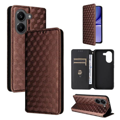 Cubic Grid Texture Flip Leather Phone Case, For Redmi 17 5G / 4G Global 170mm / Poco M8x, For Redmi Note 17 5G / 4G Global / 5G India 169.7mm, For Redmi 17C 5G, For Redmi Note 17 Pro+ 5G Global 163.4mm, For Redmi K100 Pro Max 5G / Poco F9 Ultra 5G     ...