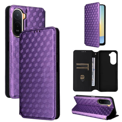 Cubic Grid Texture Flip Leather Phone Case, For Redmi 17 5G / 4G Global 170mm / Poco M8x, For Redmi Note 17 5G / 4G Global / 5G India 169.7mm, For Redmi 17C 5G, For Redmi Note 17 Pro+ 5G Global 163.4mm, For Redmi K100 Pro Max 5G / Poco F9 Ultra 5G     ...