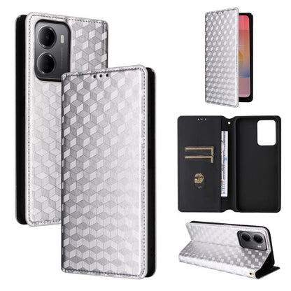 Cubic Grid Texture Flip Leather Phone Case, For Redmi 17 5G / 4G Global 170mm / Poco M8x, For Redmi Note 17 5G / 4G Global / 5G India 169.7mm, For Redmi 17C 5G, For Redmi Note 17 Pro+ 5G Global 163.4mm, For Redmi K100 Pro Max 5G / Poco F9 Ultra 5G     ...