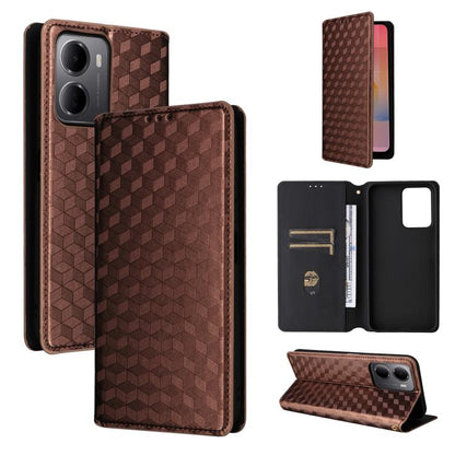 Cubic Grid Texture Flip Leather Phone Case, For Redmi 17 5G / 4G Global 170mm / Poco M8x, For Redmi Note 17 5G / 4G Global / 5G India 169.7mm, For Redmi 17C 5G, For Redmi Note 17 Pro+ 5G Global 163.4mm, For Redmi K100 Pro Max 5G / Poco F9 Ultra 5G     ...