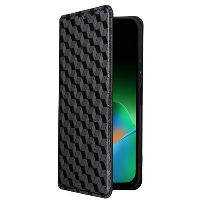 Cubic Grid Texture Flip Leather Phone Case, For Redmi 17 5G / 4G Global 170mm / Poco M8x, For Redmi Note 17 5G / 4G Global / 5G India 169.7mm, For Redmi 17C 5G, For Redmi Note 17 Pro+ 5G Global 163.4mm, For Redmi K100 Pro Max 5G / Poco F9 Ultra 5G     ...