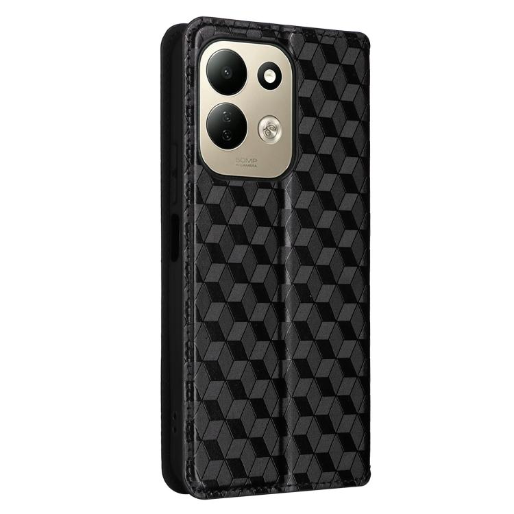 Cubic Grid Texture Flip Leather Phone Case, For Redmi 17 5G / 4G Global 170mm / Poco M8x, For Redmi Note 17 5G / 4G Global / 5G India 169.7mm, For Redmi 17C 5G, For Redmi Note 17 Pro+ 5G Global 163.4mm, For Redmi K100 Pro Max 5G / Poco F9 Ultra 5G     ...