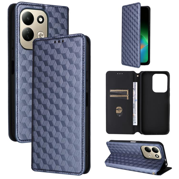 Cubic Grid Texture Flip Leather Phone Case, For Redmi 17 5G / 4G Global 170mm / Poco M8x, For Redmi Note 17 5G / 4G Global / 5G India 169.7mm, For Redmi 17C 5G, For Redmi Note 17 Pro+ 5G Global 163.4mm, For Redmi K100 Pro Max 5G / Poco F9 Ultra 5G     ...