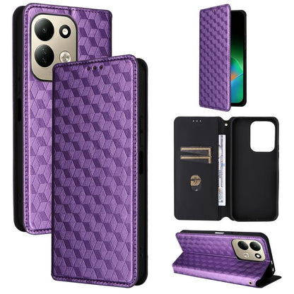 Cubic Grid Texture Flip Leather Phone Case, For Redmi 17 5G / 4G Global 170mm / Poco M8x, For Redmi Note 17 5G / 4G Global / 5G India 169.7mm, For Redmi 17C 5G, For Redmi Note 17 Pro+ 5G Global 163.4mm, For Redmi K100 Pro Max 5G / Poco F9 Ultra 5G     ...