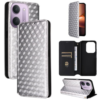 Cubic Grid Texture Flip Leather Phone Case, For Redmi 17 5G / 4G Global 170mm / Poco M8x, For Redmi Note 17 5G / 4G Global / 5G India 169.7mm, For Redmi 17C 5G, For Redmi Note 17 Pro+ 5G Global 163.4mm, For Redmi K100 Pro Max 5G / Poco F9 Ultra 5G     ...