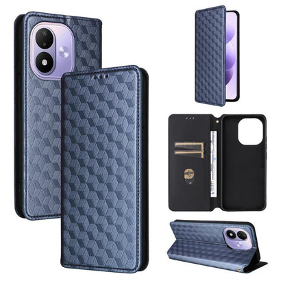 Cubic Grid Texture Flip Leather Phone Case, For Redmi 17 5G / 4G Global 170mm / Poco M8x, For Redmi Note 17 5G / 4G Global / 5G India 169.7mm, For Redmi 17C 5G, For Redmi Note 17 Pro+ 5G Global 163.4mm, For Redmi K100 Pro Max 5G / Poco F9 Ultra 5G     ...