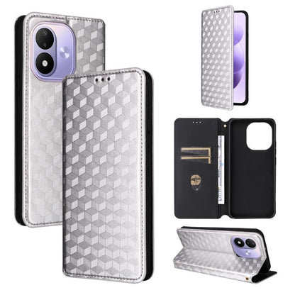 Cubic Grid Texture Flip Leather Phone Case, For Redmi 17 5G / 4G Global 170mm / Poco M8x, For Redmi Note 17 5G / 4G Global / 5G India 169.7mm, For Redmi 17C 5G, For Redmi Note 17 Pro+ 5G Global 163.4mm, For Redmi K100 Pro Max 5G / Poco F9 Ultra 5G     ...