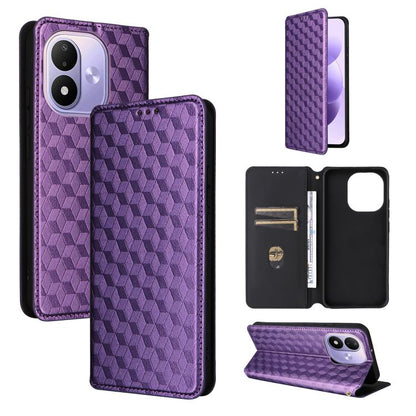 Cubic Grid Texture Flip Leather Phone Case, For Redmi 17 5G / 4G Global 170mm / Poco M8x, For Redmi Note 17 5G / 4G Global / 5G India 169.7mm, For Redmi 17C 5G, For Redmi Note 17 Pro+ 5G Global 163.4mm, For Redmi K100 Pro Max 5G / Poco F9 Ultra 5G     ...