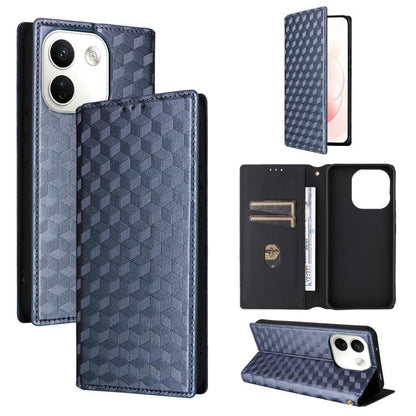 Cubic Grid Texture Flip Leather Phone Case, For Redmi 17 5G / 4G Global 170mm / Poco M8x, For Redmi Note 17 5G / 4G Global / 5G India 169.7mm, For Redmi 17C 5G, For Redmi Note 17 Pro+ 5G Global 163.4mm, For Redmi K100 Pro Max 5G / Poco F9 Ultra 5G     ...