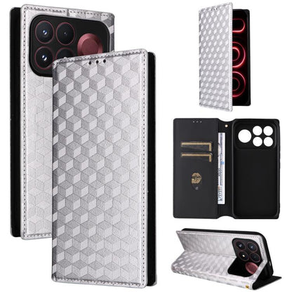 Cubic Grid Texture Flip Leather Phone Case, For Redmi 17 5G / 4G Global 170mm / Poco M8x, For Redmi Note 17 5G / 4G Global / 5G India 169.7mm, For Redmi 17C 5G, For Redmi Note 17 Pro+ 5G Global 163.4mm, For Redmi K100 Pro Max 5G / Poco F9 Ultra 5G     ...