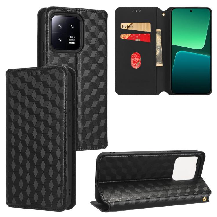 Cubic Grid Texture Flip Leather Phone Case, For Xiaomi Poco C65 4G / Redmi 13C 4G, For Xiaomi 14 Pro, For Xiaomi 14, For Xiaomi Poco M6 Pro 5G / Redmi 12 5G, For Xiaomi 13T 5G / 13T Pro 5G, For Xiaomi Poco F5 5G / Redmi Note 12 Turbo 5G                ...