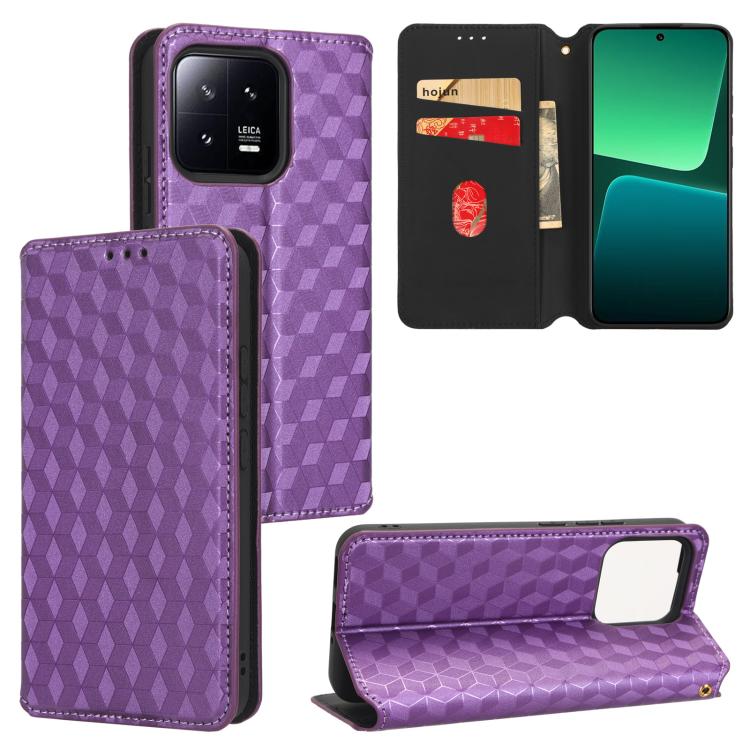 Cubic Grid Texture Flip Leather Phone Case, For Xiaomi Poco C65 4G / Redmi 13C 4G, For Xiaomi 14 Pro, For Xiaomi 14, For Xiaomi Poco M6 Pro 5G / Redmi 12 5G, For Xiaomi 13T 5G / 13T Pro 5G, For Xiaomi Poco F5 5G / Redmi Note 12 Turbo 5G                ...