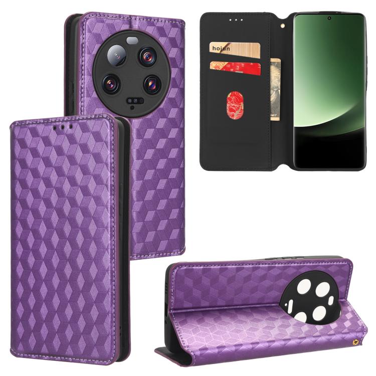 Cubic Grid Texture Flip Leather Phone Case, For Xiaomi Poco C65 4G / Redmi 13C 4G, For Xiaomi 14 Pro, For Xiaomi 14, For Xiaomi Poco M6 Pro 5G / Redmi 12 5G, For Xiaomi 13T 5G / 13T Pro 5G, For Xiaomi Poco F5 5G / Redmi Note 12 Turbo 5G                ...