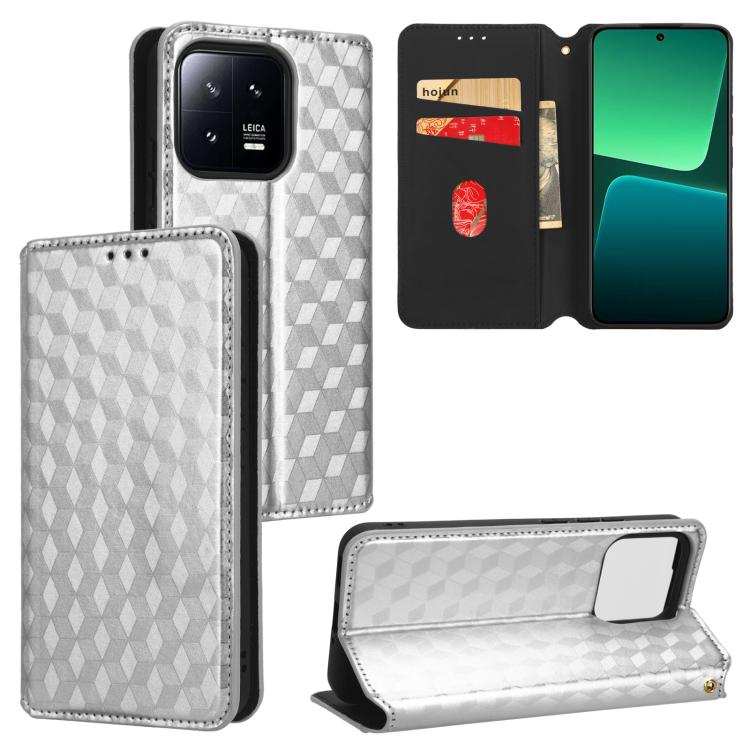 Cubic Grid Texture Flip Leather Phone Case, For Xiaomi Poco C65 4G / Redmi 13C 4G, For Xiaomi 14 Pro, For Xiaomi 14, For Xiaomi Poco M6 Pro 5G / Redmi 12 5G, For Xiaomi 13T 5G / 13T Pro 5G, For Xiaomi Poco F5 5G / Redmi Note 12 Turbo 5G                ...