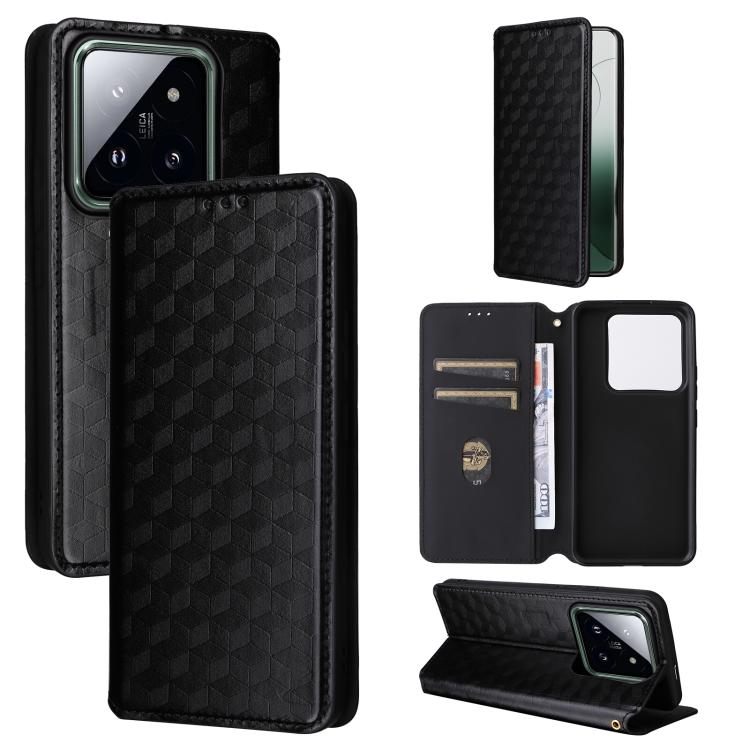 Cubic Grid Texture Flip Leather Phone Case, For Xiaomi Poco C65 4G / Redmi 13C 4G, For Xiaomi 14 Pro, For Xiaomi 14, For Xiaomi Poco M6 Pro 5G / Redmi 12 5G, For Xiaomi 13T 5G / 13T Pro 5G, For Xiaomi Poco F5 5G / Redmi Note 12 Turbo 5G                ...