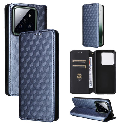 Cubic Grid Texture Flip Leather Phone Case, For Xiaomi Poco C65 4G / Redmi 13C 4G, For Xiaomi 14 Pro, For Xiaomi 14, For Xiaomi Poco M6 Pro 5G / Redmi 12 5G, For Xiaomi 13T 5G / 13T Pro 5G, For Xiaomi Poco F5 5G / Redmi Note 12 Turbo 5G                ...