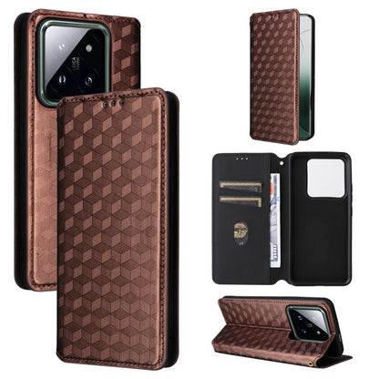 Cubic Grid Texture Flip Leather Phone Case, For Xiaomi Poco C65 4G / Redmi 13C 4G, For Xiaomi 14 Pro, For Xiaomi 14, For Xiaomi Poco M6 Pro 5G / Redmi 12 5G, For Xiaomi 13T 5G / 13T Pro 5G, For Xiaomi Poco F5 5G / Redmi Note 12 Turbo 5G                ...