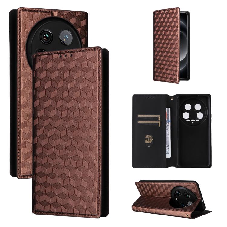 Cubic Grid Texture Flip Leather Phone Case, For Xiaomi Poco C95 Pro, For Xiaomi 17T Pro 5G, For Xiaomi 17T 5G, For Xiaomi Poco M7 4G 171mm, For Xiaomi Poco F7 Pro / F7 Ultra, For Xiaomi 15 Ultra, For Xiaomi Poco X7 Pro 5G / Redmi Turbo 4 5G            ...
