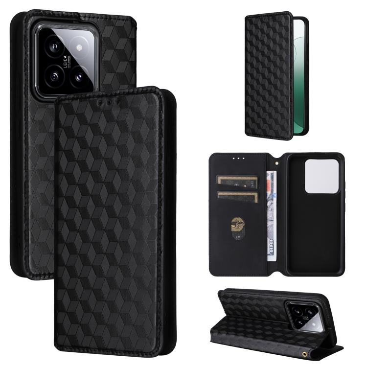 Cubic Grid Texture Flip Leather Phone Case, For Xiaomi Poco C65 4G / Redmi 13C 4G, For Xiaomi 14 Pro, For Xiaomi 14, For Xiaomi Poco M6 Pro 5G / Redmi 12 5G, For Xiaomi 13T 5G / 13T Pro 5G, For Xiaomi Poco F5 5G / Redmi Note 12 Turbo 5G                ...