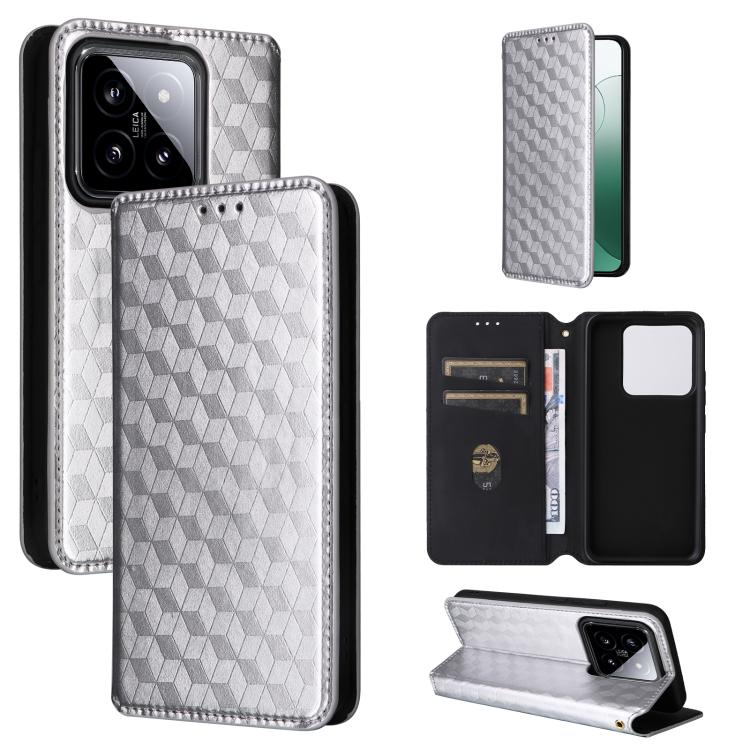 Cubic Grid Texture Flip Leather Phone Case, For Xiaomi Poco C65 4G / Redmi 13C 4G, For Xiaomi 14 Pro, For Xiaomi 14, For Xiaomi Poco M6 Pro 5G / Redmi 12 5G, For Xiaomi 13T 5G / 13T Pro 5G, For Xiaomi Poco F5 5G / Redmi Note 12 Turbo 5G                ...