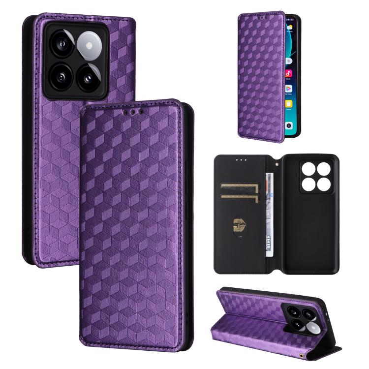 Cubic Grid Texture Flip Leather Phone Case, For Xiaomi Poco C95 Pro, For Xiaomi 17T Pro 5G, For Xiaomi 17T 5G, For Xiaomi Poco M7 4G 171mm, For Xiaomi Poco F7 Pro / F7 Ultra, For Xiaomi 15 Ultra, For Xiaomi Poco X7 Pro 5G / Redmi Turbo 4 5G            ...
