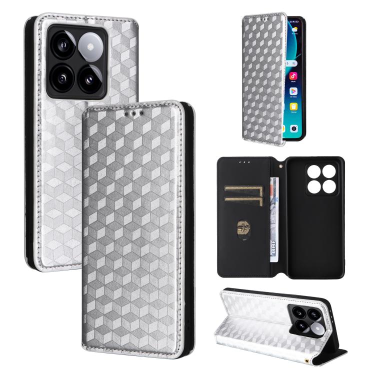 Cubic Grid Texture Flip Leather Phone Case, For Xiaomi Poco C95 Pro, For Xiaomi 17T Pro 5G, For Xiaomi 17T 5G, For Xiaomi Poco M7 4G 171mm, For Xiaomi Poco F7 Pro / F7 Ultra, For Xiaomi 15 Ultra, For Xiaomi Poco X7 Pro 5G / Redmi Turbo 4 5G            ...