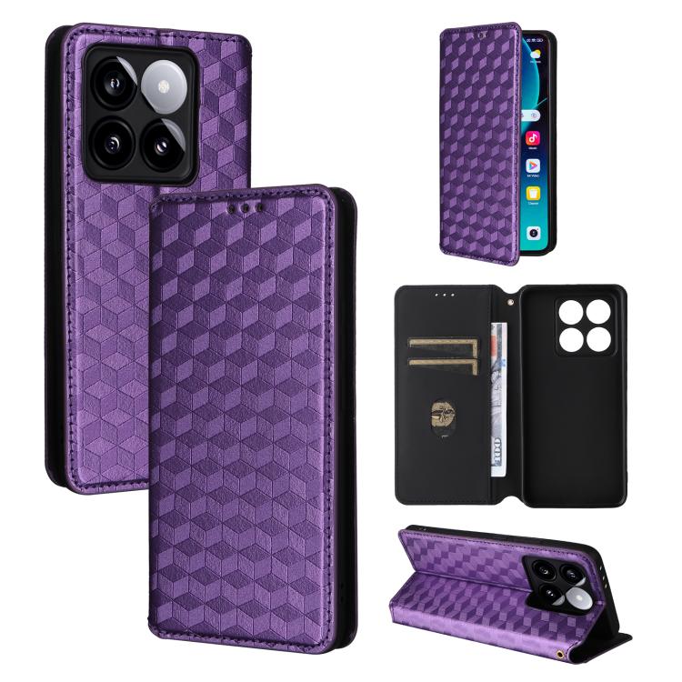 Cubic Grid Texture Flip Leather Phone Case, For Xiaomi Poco C95 Pro, For Xiaomi 17T Pro 5G, For Xiaomi 17T 5G, For Xiaomi Poco M7 4G 171mm, For Xiaomi Poco F7 Pro / F7 Ultra, For Xiaomi 15 Ultra, For Xiaomi Poco X7 Pro 5G / Redmi Turbo 4 5G            ...