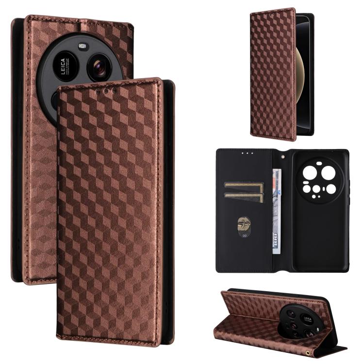 Cubic Grid Texture Flip Leather Phone Case, For Xiaomi Poco C95 Pro, For Xiaomi 17T Pro 5G, For Xiaomi 17T 5G, For Xiaomi Poco M7 4G 171mm, For Xiaomi Poco F7 Pro / F7 Ultra, For Xiaomi 15 Ultra, For Xiaomi Poco X7 Pro 5G / Redmi Turbo 4 5G            ...