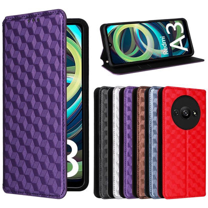 Cubic Grid Texture Flip Leather Phone Case, For Xiaomi Poco C95 Pro, For Xiaomi 17T Pro 5G, For Xiaomi 17T 5G, For Xiaomi Poco M7 4G 171mm, For Xiaomi Poco F7 Pro / F7 Ultra, For Xiaomi 15 Ultra, For Xiaomi Poco X7 Pro 5G / Redmi Turbo 4 5G            ...