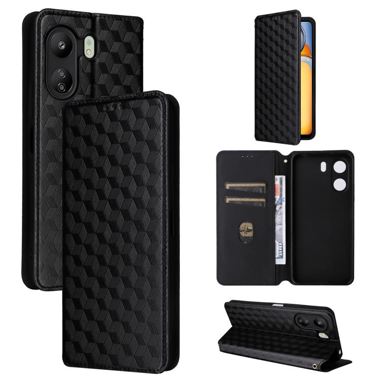 Cubic Grid Texture Flip Leather Phone Case, For Xiaomi Poco C65 4G / Redmi 13C 4G, For Xiaomi 14 Pro, For Xiaomi 14, For Xiaomi Poco M6 Pro 5G / Redmi 12 5G, For Xiaomi 13T 5G / 13T Pro 5G, For Xiaomi Poco F5 5G / Redmi Note 12 Turbo 5G                ...