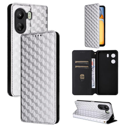 Cubic Grid Texture Flip Leather Phone Case, For Xiaomi Poco C65 4G / Redmi 13C 4G, For Xiaomi 14 Pro, For Xiaomi 14, For Xiaomi Poco M6 Pro 5G / Redmi 12 5G, For Xiaomi 13T 5G / 13T Pro 5G, For Xiaomi Poco F5 5G / Redmi Note 12 Turbo 5G                ...