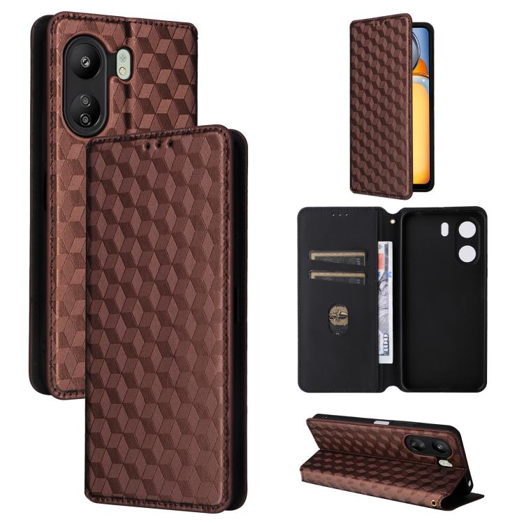 Cubic Grid Texture Flip Leather Phone Case, For Xiaomi Poco C65 4G / Redmi 13C 4G, For Xiaomi 14 Pro, For Xiaomi 14, For Xiaomi Poco M6 Pro 5G / Redmi 12 5G, For Xiaomi 13T 5G / 13T Pro 5G, For Xiaomi Poco F5 5G / Redmi Note 12 Turbo 5G                ...