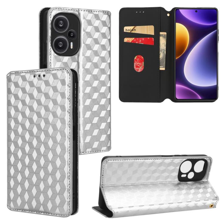 Cubic Grid Texture Flip Leather Phone Case, For Xiaomi Poco C65 4G / Redmi 13C 4G, For Xiaomi 14 Pro, For Xiaomi 14, For Xiaomi Poco M6 Pro 5G / Redmi 12 5G, For Xiaomi 13T 5G / 13T Pro 5G, For Xiaomi Poco F5 5G / Redmi Note 12 Turbo 5G                ...