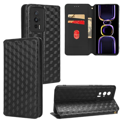 Cubic Grid Texture Flip Leather Phone Case, For Xiaomi Poco C65 4G / Redmi 13C 4G, For Xiaomi 14 Pro, For Xiaomi 14, For Xiaomi Poco M6 Pro 5G / Redmi 12 5G, For Xiaomi 13T 5G / 13T Pro 5G, For Xiaomi Poco F5 5G / Redmi Note 12 Turbo 5G                ...