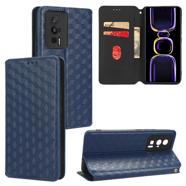 Cubic Grid Texture Flip Leather Phone Case, For Xiaomi Poco C65 4G / Redmi 13C 4G, For Xiaomi 14 Pro, For Xiaomi 14, For Xiaomi Poco M6 Pro 5G / Redmi 12 5G, For Xiaomi 13T 5G / 13T Pro 5G, For Xiaomi Poco F5 5G / Redmi Note 12 Turbo 5G                ...