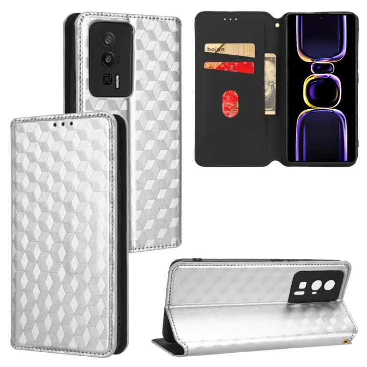Cubic Grid Texture Flip Leather Phone Case, For Xiaomi Poco C65 4G / Redmi 13C 4G, For Xiaomi 14 Pro, For Xiaomi 14, For Xiaomi Poco M6 Pro 5G / Redmi 12 5G, For Xiaomi 13T 5G / 13T Pro 5G, For Xiaomi Poco F5 5G / Redmi Note 12 Turbo 5G                ...