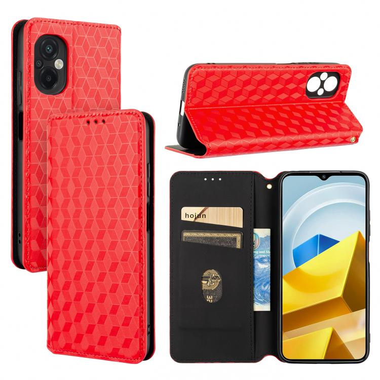 Cubic Grid Texture Flip Leather Phone Case, For Xiaomi Poco C65 4G / Redmi 13C 4G, For Xiaomi 14 Pro, For Xiaomi 14, For Xiaomi Poco M6 Pro 5G / Redmi 12 5G, For Xiaomi 13T 5G / 13T Pro 5G, For Xiaomi Poco F5 5G / Redmi Note 12 Turbo 5G                ...