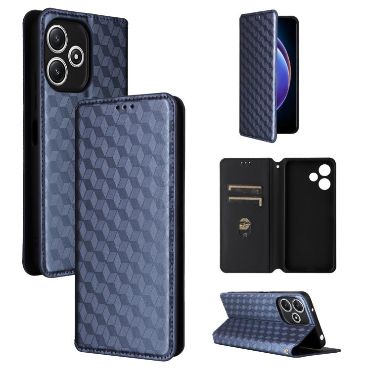 Cubic Grid Texture Flip Leather Phone Case, For Xiaomi Poco C65 4G / Redmi 13C 4G, For Xiaomi 14 Pro, For Xiaomi 14, For Xiaomi Poco M6 Pro 5G / Redmi 12 5G, For Xiaomi 13T 5G / 13T Pro 5G, For Xiaomi Poco F5 5G / Redmi Note 12 Turbo 5G                ...