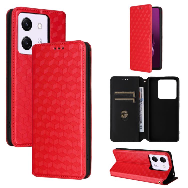 Cubic Grid Texture Flip Leather Phone Case, For Xiaomi Poco C95 Pro, For Xiaomi 17T Pro 5G, For Xiaomi 17T 5G, For Xiaomi Poco M7 4G 171mm, For Xiaomi Poco F7 Pro / F7 Ultra, For Xiaomi 15 Ultra, For Xiaomi Poco X7 Pro 5G / Redmi Turbo 4 5G            ...