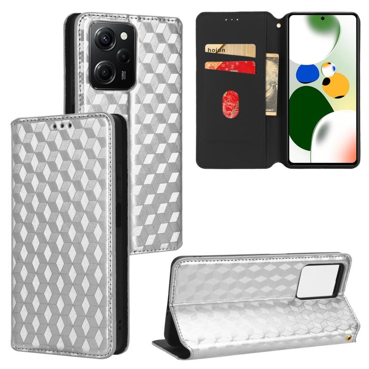 Cubic Grid Texture Flip Leather Phone Case, For Xiaomi Poco C65 4G / Redmi 13C 4G, For Xiaomi 14 Pro, For Xiaomi 14, For Xiaomi Poco M6 Pro 5G / Redmi 12 5G, For Xiaomi 13T 5G / 13T Pro 5G, For Xiaomi Poco F5 5G / Redmi Note 12 Turbo 5G                ...