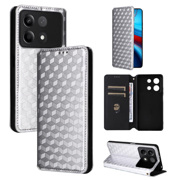 Cubic Grid Texture Flip Leather Phone Case, For Xiaomi Poco C95 Pro, For Xiaomi 17T Pro 5G, For Xiaomi 17T 5G, For Xiaomi Poco M7 4G 171mm, For Xiaomi Poco F7 Pro / F7 Ultra, For Xiaomi 15 Ultra, For Xiaomi Poco X7 Pro 5G / Redmi Turbo 4 5G            ...