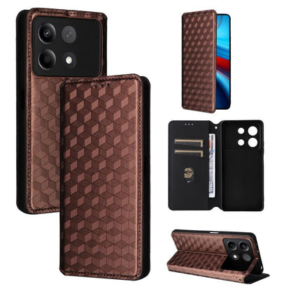 Cubic Grid Texture Flip Leather Phone Case, For Xiaomi Poco C95 Pro, For Xiaomi 17T Pro 5G, For Xiaomi 17T 5G, For Xiaomi Poco M7 4G 171mm, For Xiaomi Poco F7 Pro / F7 Ultra, For Xiaomi 15 Ultra, For Xiaomi Poco X7 Pro 5G / Redmi Turbo 4 5G            ...