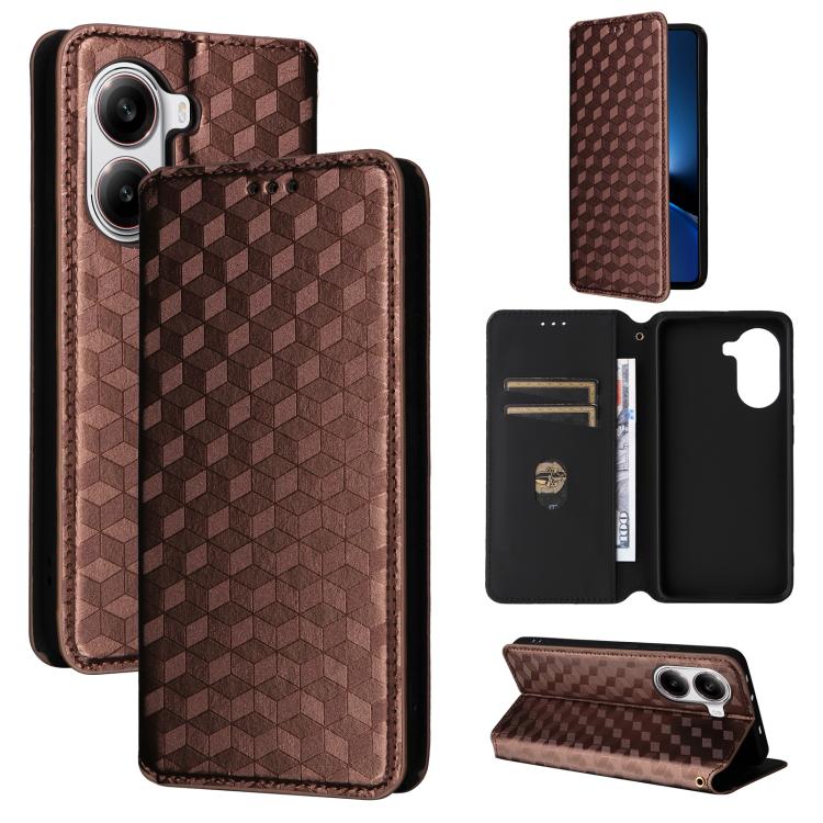 Cubic Grid Texture Flip Leather Phone Case, For Xiaomi Poco C95 Pro, For Xiaomi 17T Pro 5G, For Xiaomi 17T 5G, For Xiaomi Poco M7 4G 171mm, For Xiaomi Poco F7 Pro / F7 Ultra, For Xiaomi 15 Ultra, For Xiaomi Poco X7 Pro 5G / Redmi Turbo 4 5G            ...